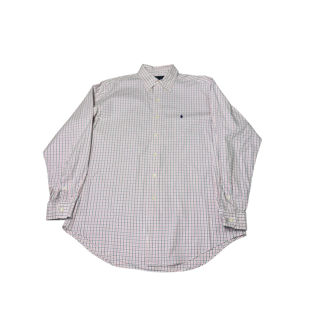 Ralph Lauren Classic Fit Men's Long Sleeve Plaid Button Down Shirt Size L